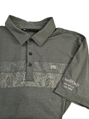 Travis Mathew Gray Golf Polo Size Large Palmilla Los Cabos
